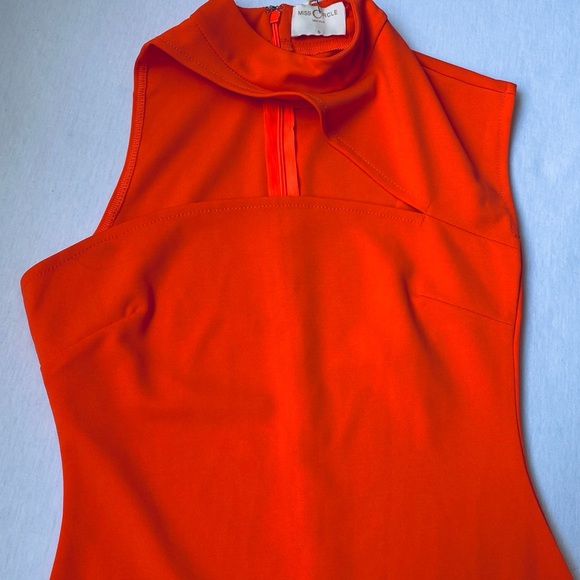 Elegant One Shoulder Orange Dress - Picture 6 of 12